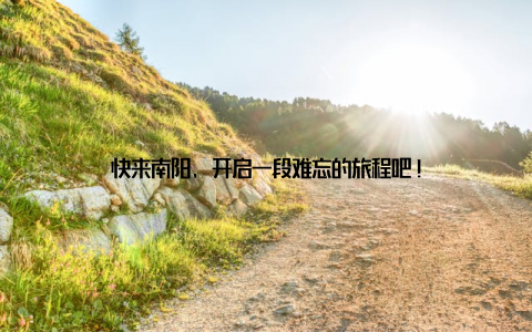 快来南阳, 开启一段难忘的旅程吧!