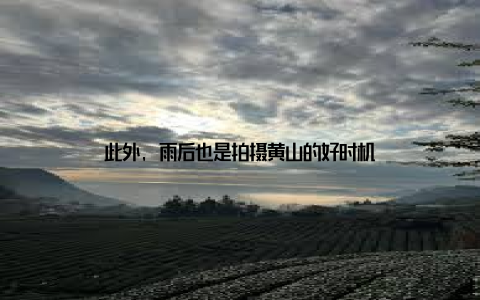 此外, 雨后也是拍摄黄山的好时机