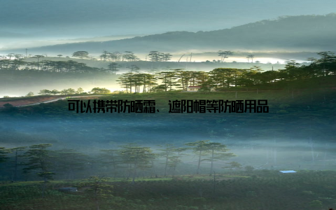 可以携带防晒霜、遮阳帽等防晒用品