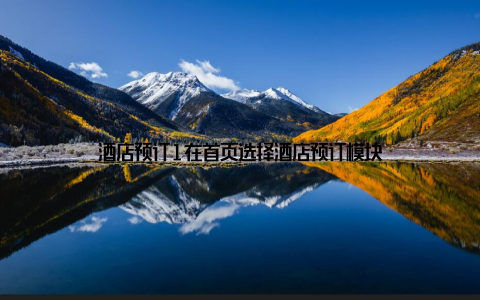 酒店预订1在首页选择酒店预订模块